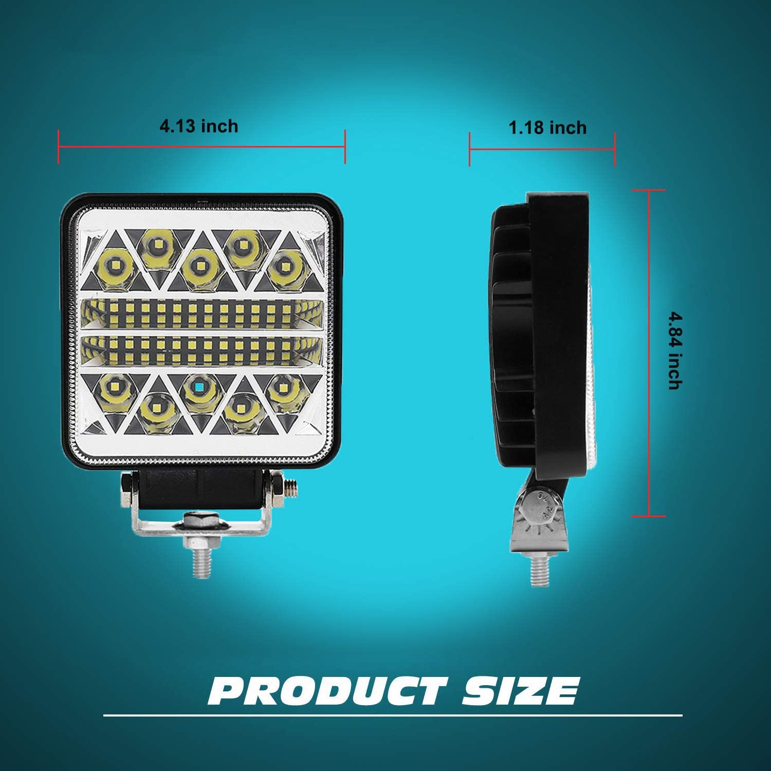 Compact Truck led square work driving light 