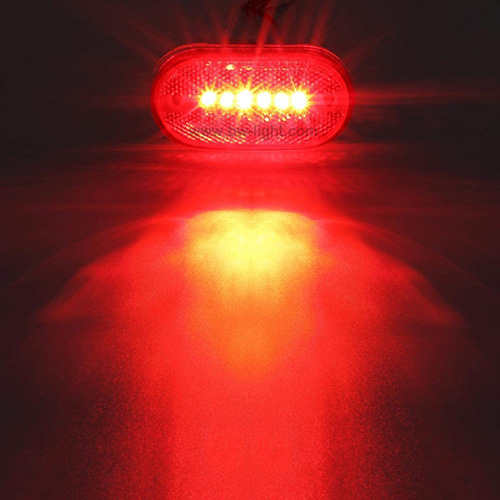 Red Oval Led Car Side Marker Lamp for Trailer 
