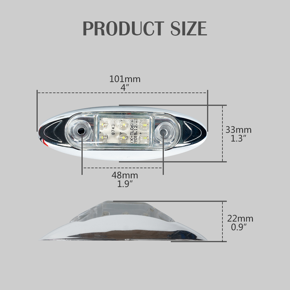 Amber Universal LED Side Marker Light for Truck