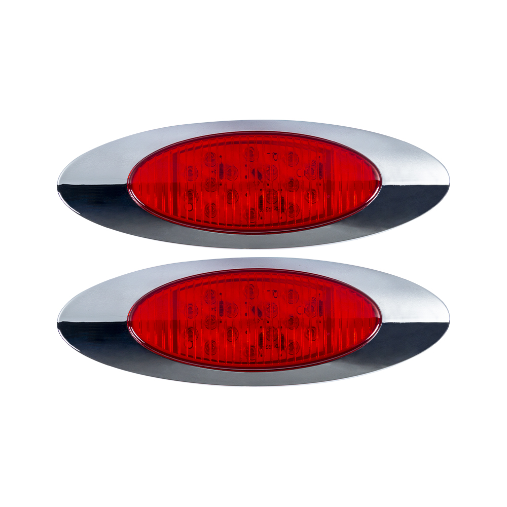 Red |Oval | Led Side Marker Lights|